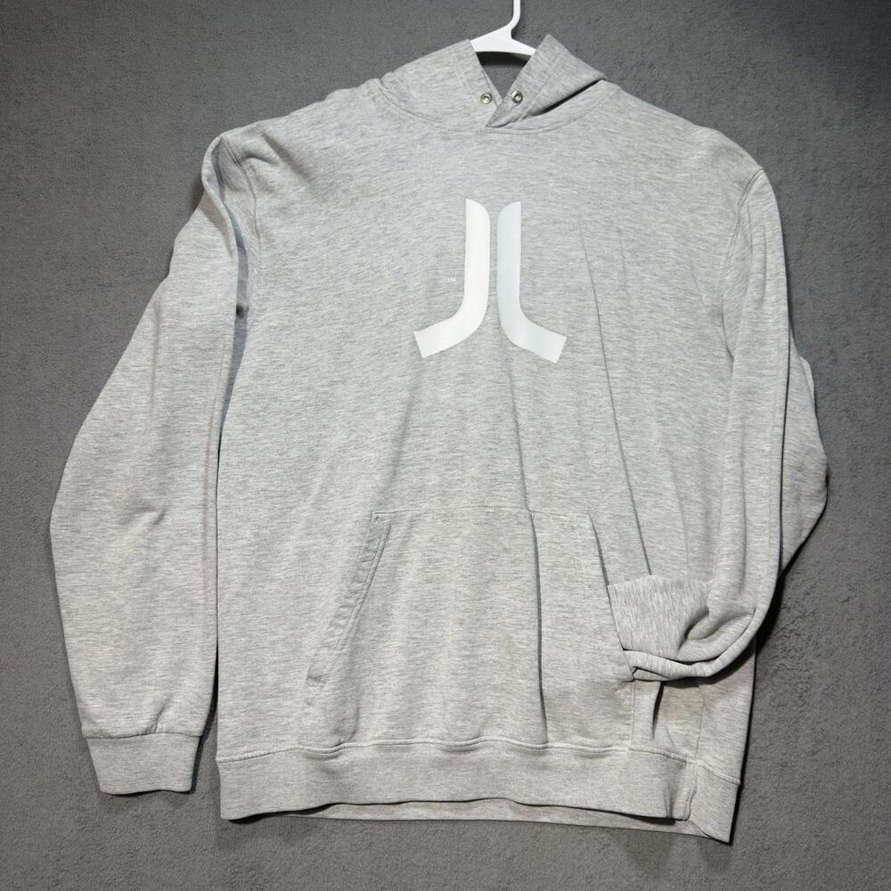 WeSC‎ Gray Pullover Hoodie XL Logo Kangaroo Pocket Streetwear